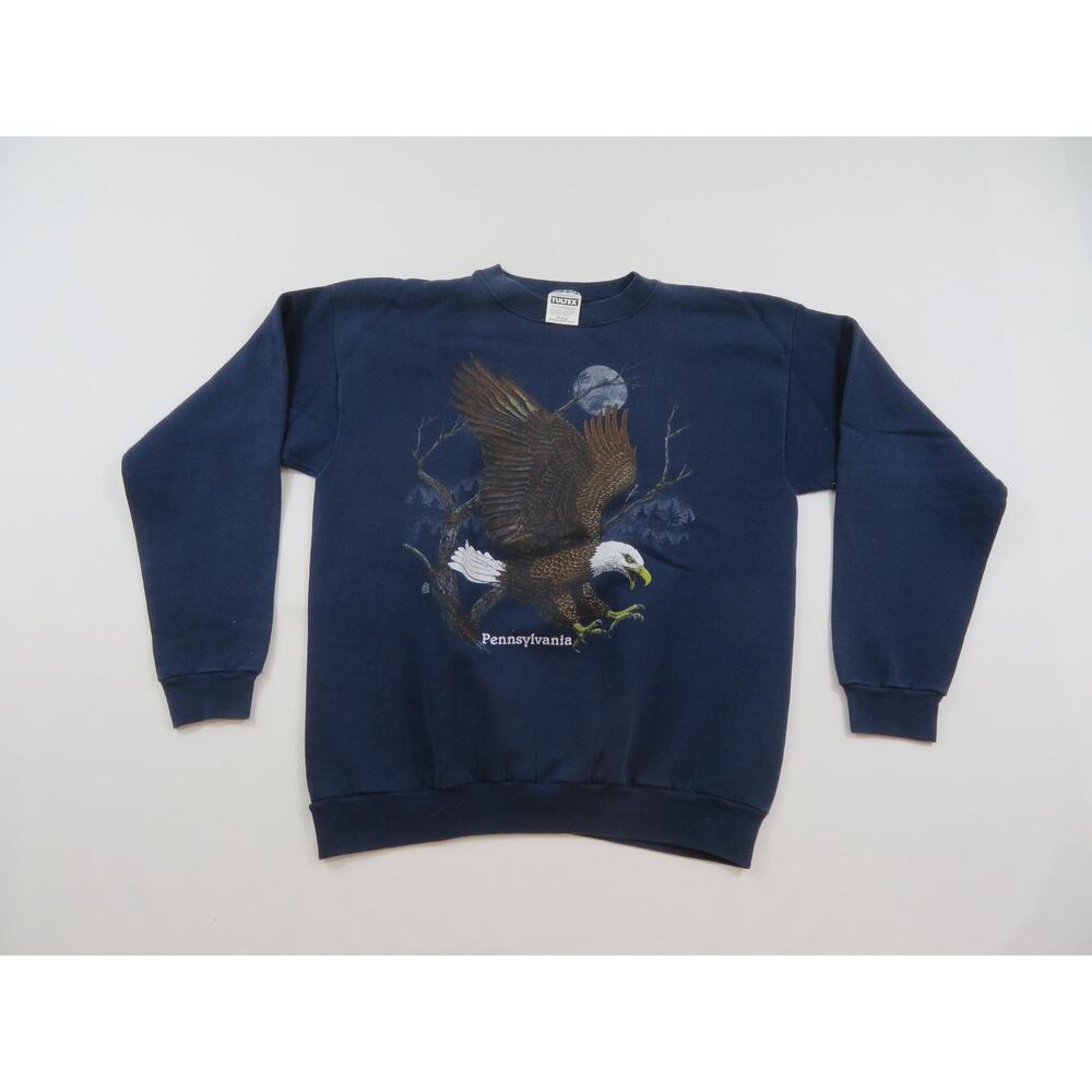 Pennsylvania Bald Eagle Sweatshirt, Blue White Sz XL 1990s